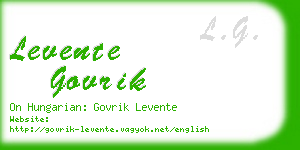 levente govrik business card